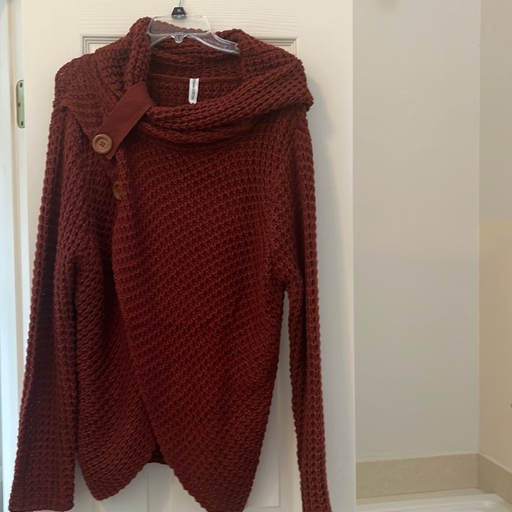 Tunic wrap sweater
